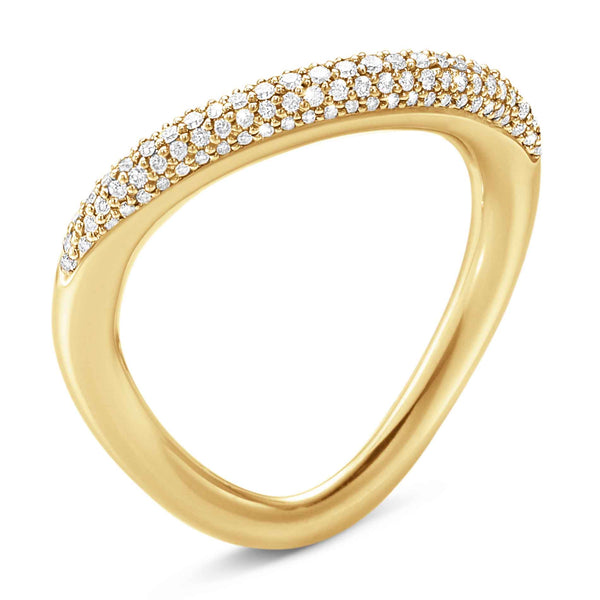 Georg Jensen Offspring ring i 18 karat guld med pavé diamanter