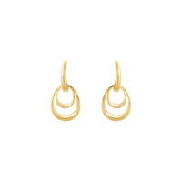 Detalje af Georg Jensen Offspring små øreringe i 18 karat guld