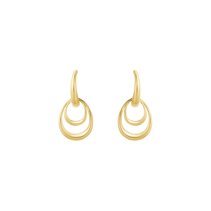 Detalje af Georg Jensen Offspring små øreringe i 18 karat guld