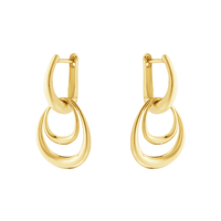 Georg Jensen Offspring små øreringe i 18 karat guld set forfra