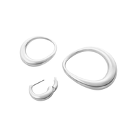 Georg Jensen Offspring store øreringe i sterlingsølv med aftagelige ringe