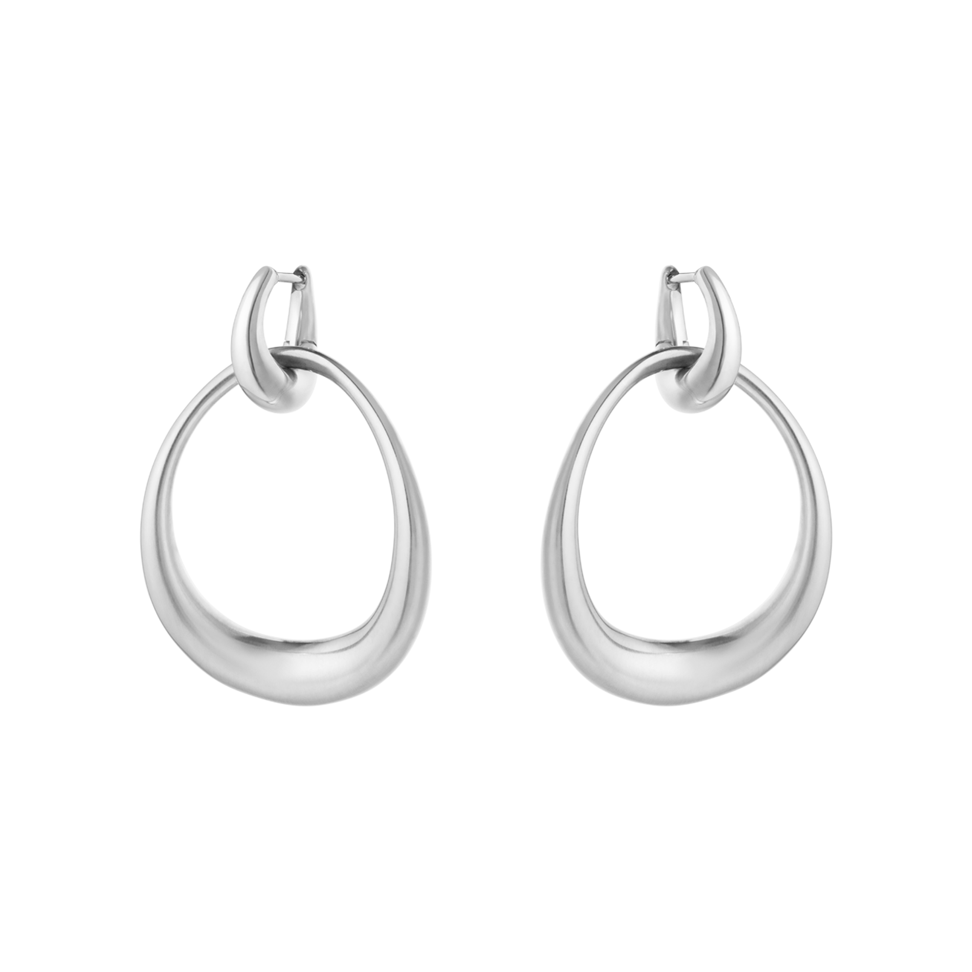 Georg Jensen Offspring store øreringe i sterlingsølv med aftagelig ring