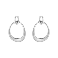 Georg Jensen Offspring store øreringe i sterlingsølv med aftagelig ring