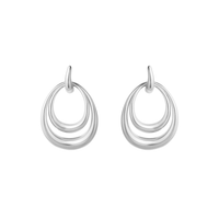 Frontvisning af Georg Jensen Offspring store øreringe i 925 sterlingsølv
