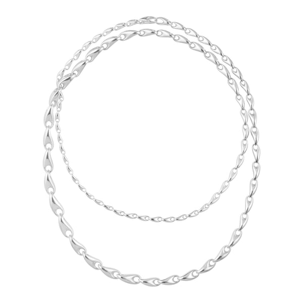 Georg Jensen Reflect Graduated halskæde i sterlingsølv, 100 cm