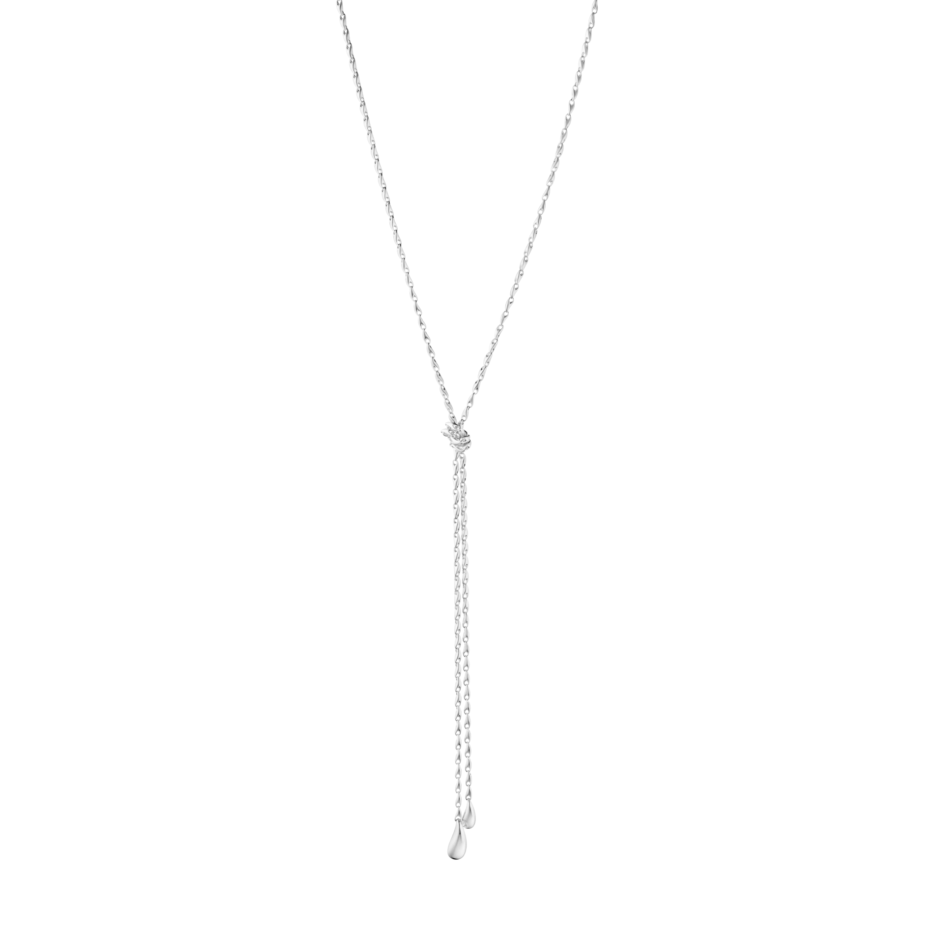 Georg Jensen Reflect Lariat-halskæde i 925 sterlingsølv med dråbeformede ender