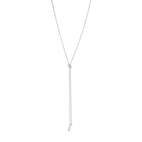 Georg Jensen Reflect Lariat-halskæde i 925 sterlingsølv med dråbeformede ender