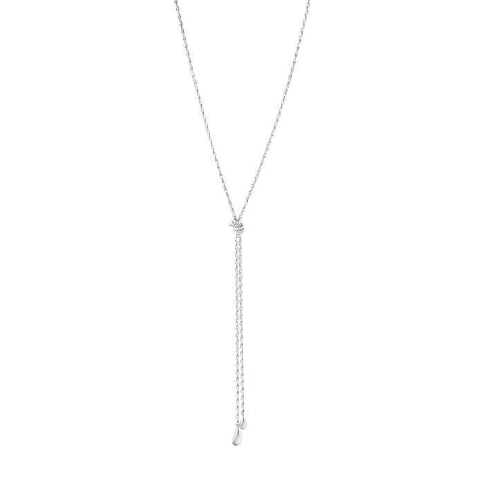 Georg Jensen Reflect Lariat-halskæde i 925 sterlingsølv med dråbeformede ender