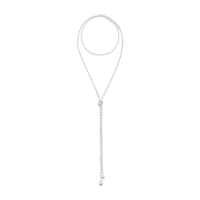 Lang Georg Jensen Reflect Lariat-halskæde i 925 sterlingsølv