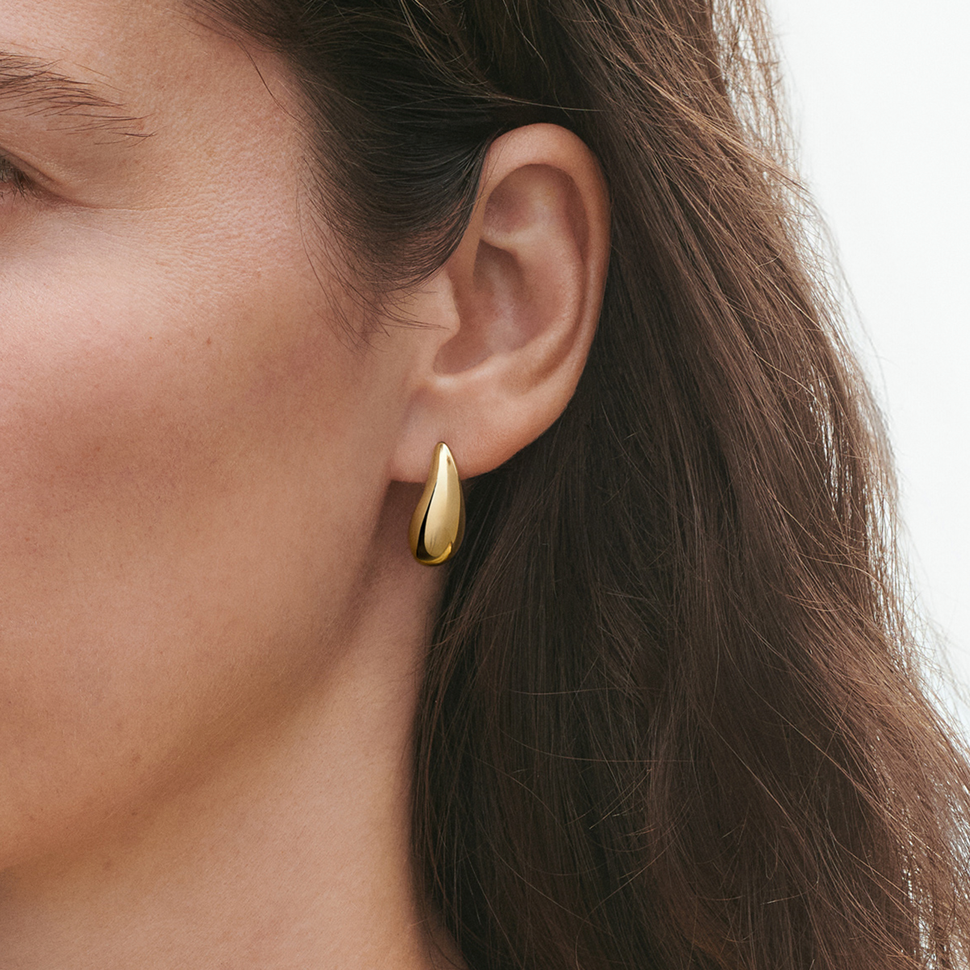 Georg Jensen Reflect øreringe i 18 kt guld detaljebillede