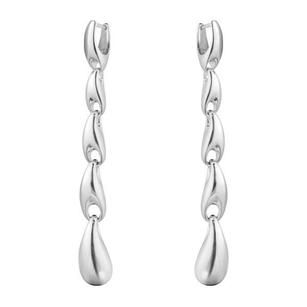 Georg Jensen Reflect lange øreringe i sterlingsølv med fire led