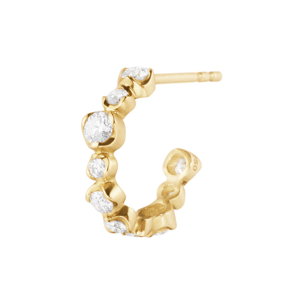 Georg Jensen Signature Diamonds hoop i 18 karat guld med diamanter