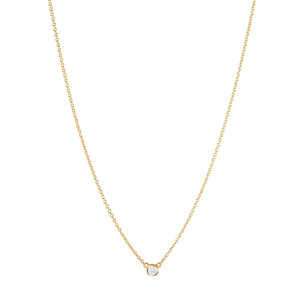 Georg Jensen Signature Diamonds halskæde i guld med 0,05 ct diamant
