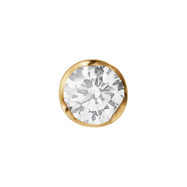 Georg Jensen Signature Diamonds ørestik i guld med 0,20 ct diamant forfra