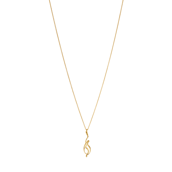 Georg Jensen Torun Forget-Me-Knot halskæde i 18 karat guld