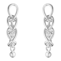 Georg Jensen Weft sølvøreringe med blankpoleret finish