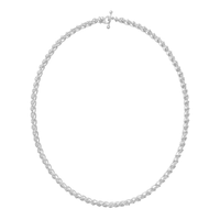 Georg Jensen Weft tynd halskæde i sterlingsølv med vævet struktur