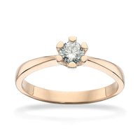 Solitaire diamantring i 8 karat guld med 0,30 carat diamant