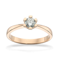 solitaire diamantring med 0,35 carat diamant i 14 karat guld