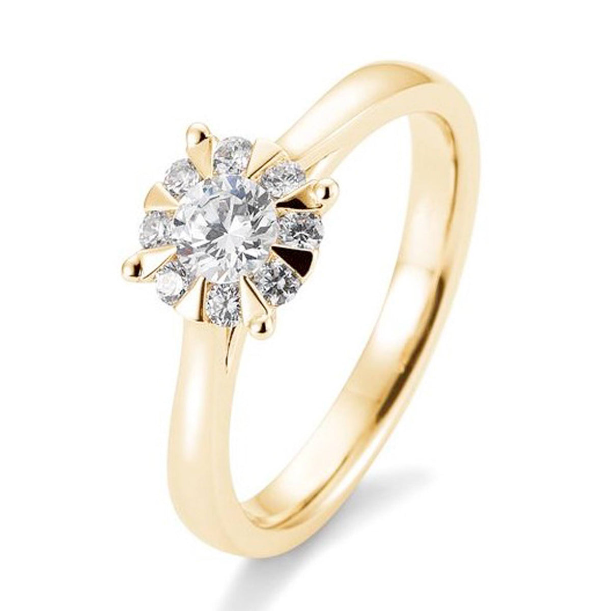 Hero diamantring med 8 grabber i 18 karat guld