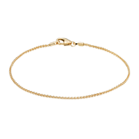 Hvede armbånd i 14 kt guld med tæt flettet kædedesign