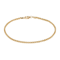 Hvede armbånd i guld med ensartet og struktureret kæde