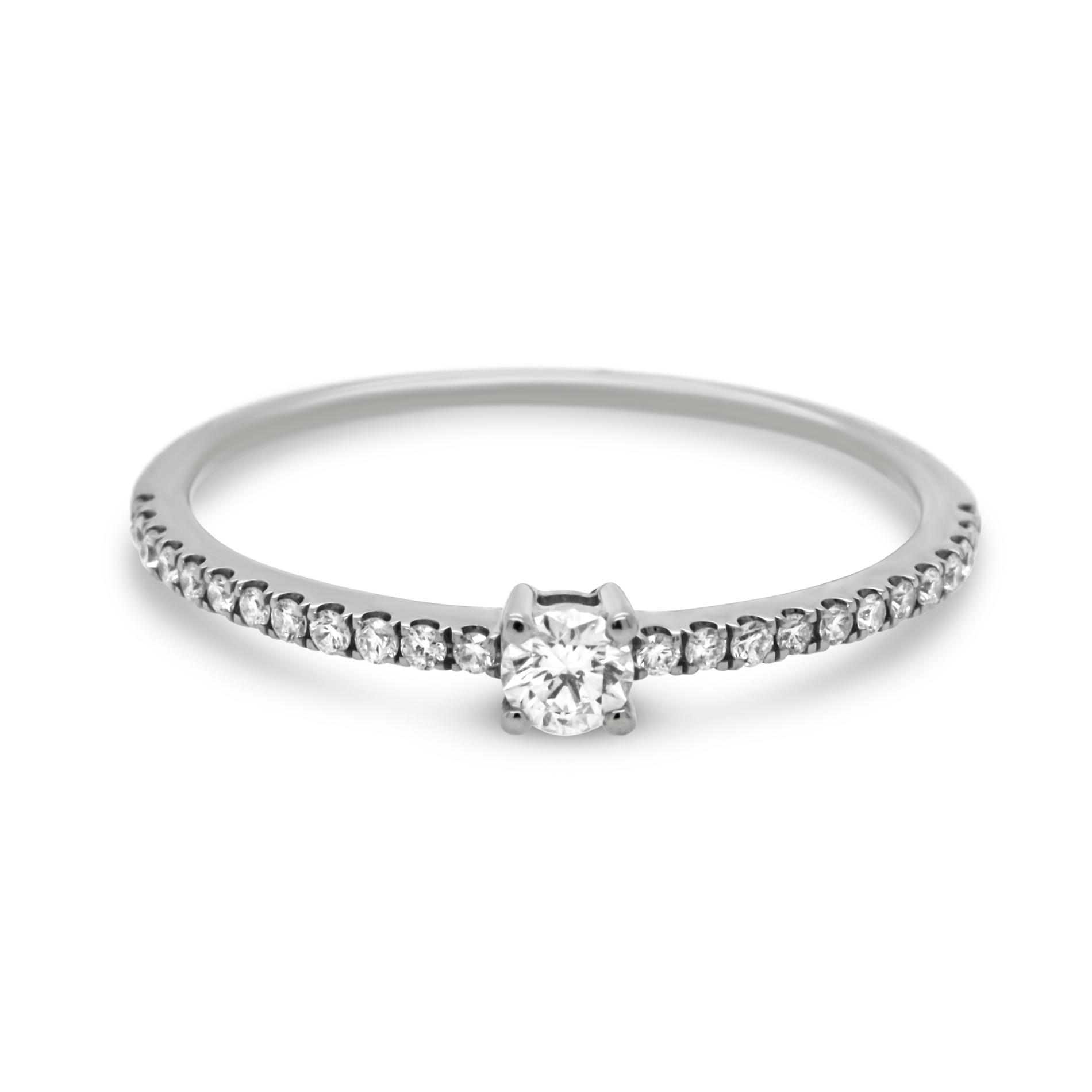 nfinity ring med 0,21 ct. brillantslebne diamanter i 18 kt. hvidguld