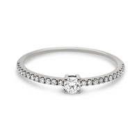 nfinity ring med 0,21 ct. brillantslebne diamanter i 18 kt. hvidguld