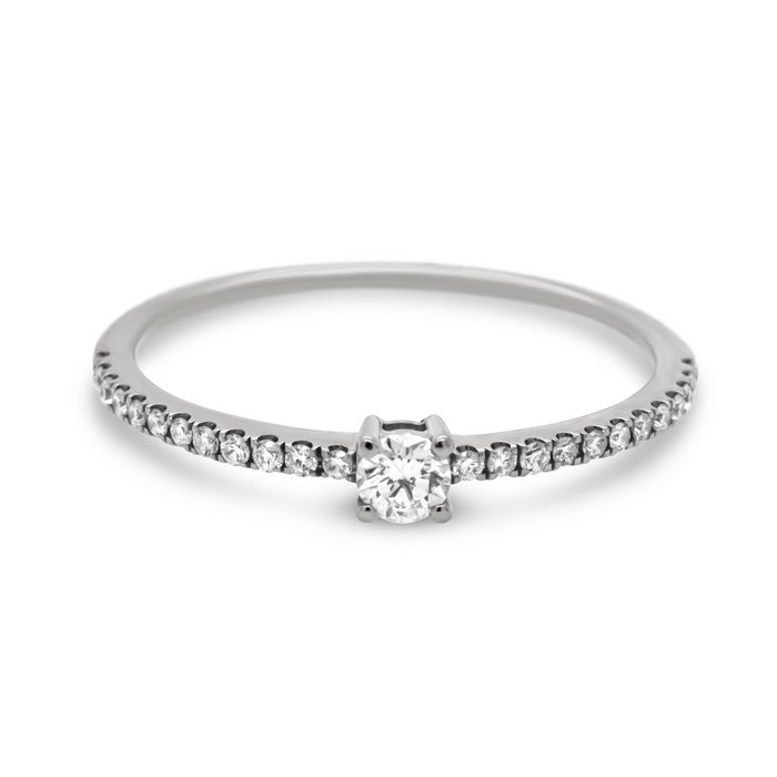 nfinity ring med 0,21 ct. brillantslebne diamanter i 18 kt. hvidguld