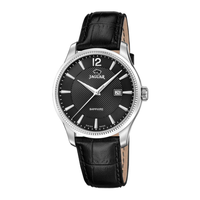 Jaguar H. Acamar Classic herreur 40 mm J1042/5 med sort urskive, sort læderrem og safirglas