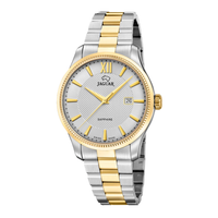Jaguar H. Acamar Classic herreur 40 mm J1043/1 i bicolor stål med sølvfarvet urskive, guldfarvede detaljer og safirglas