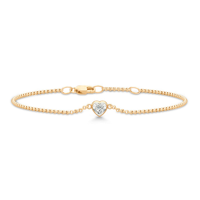 Julie Sandlau Amorina armbånd i 22 karat forgyldt sølv med hjerteformet zirkonia
