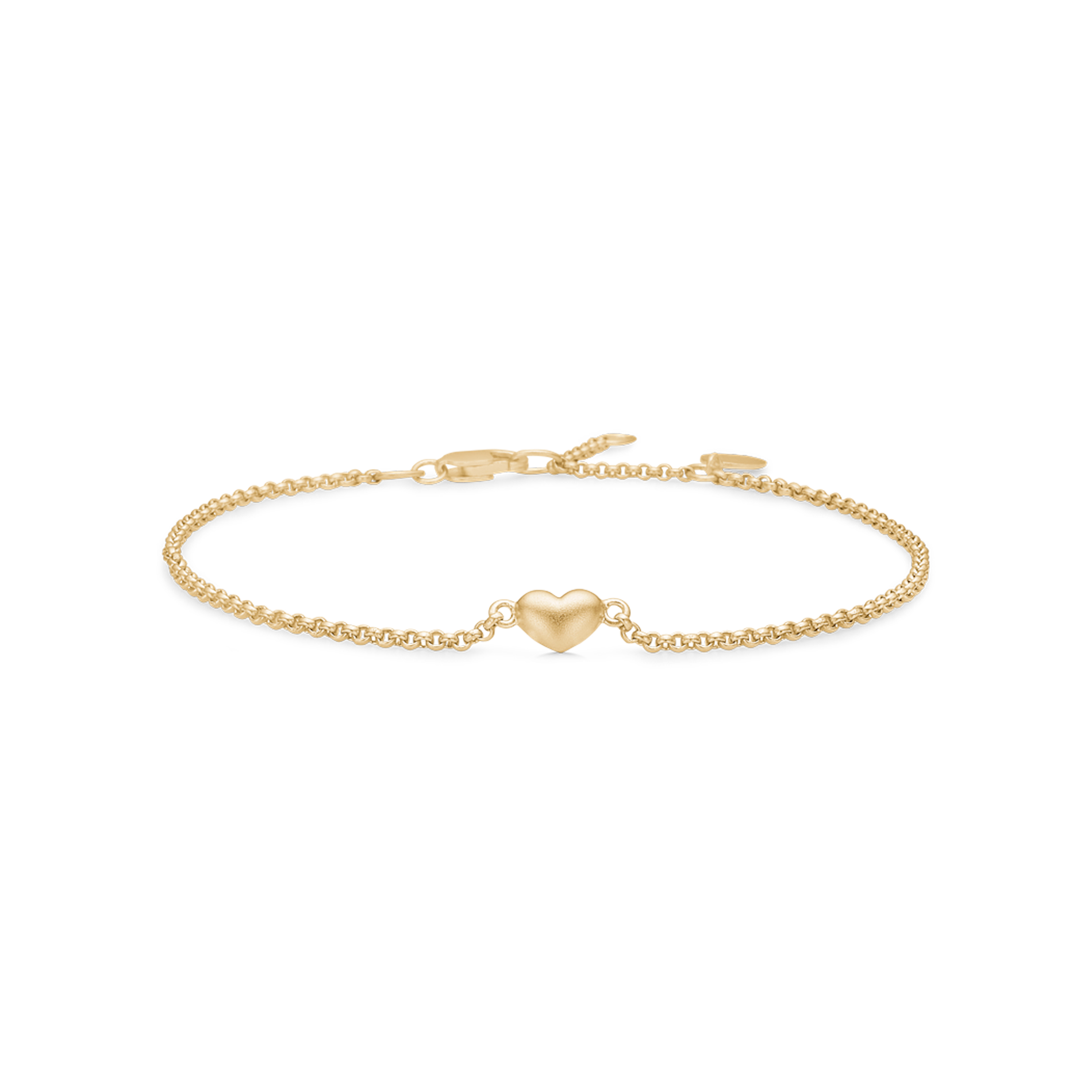 Julie Sandlau Love armbånd i 22 karat forgyldt sterlingsølv med hjerte