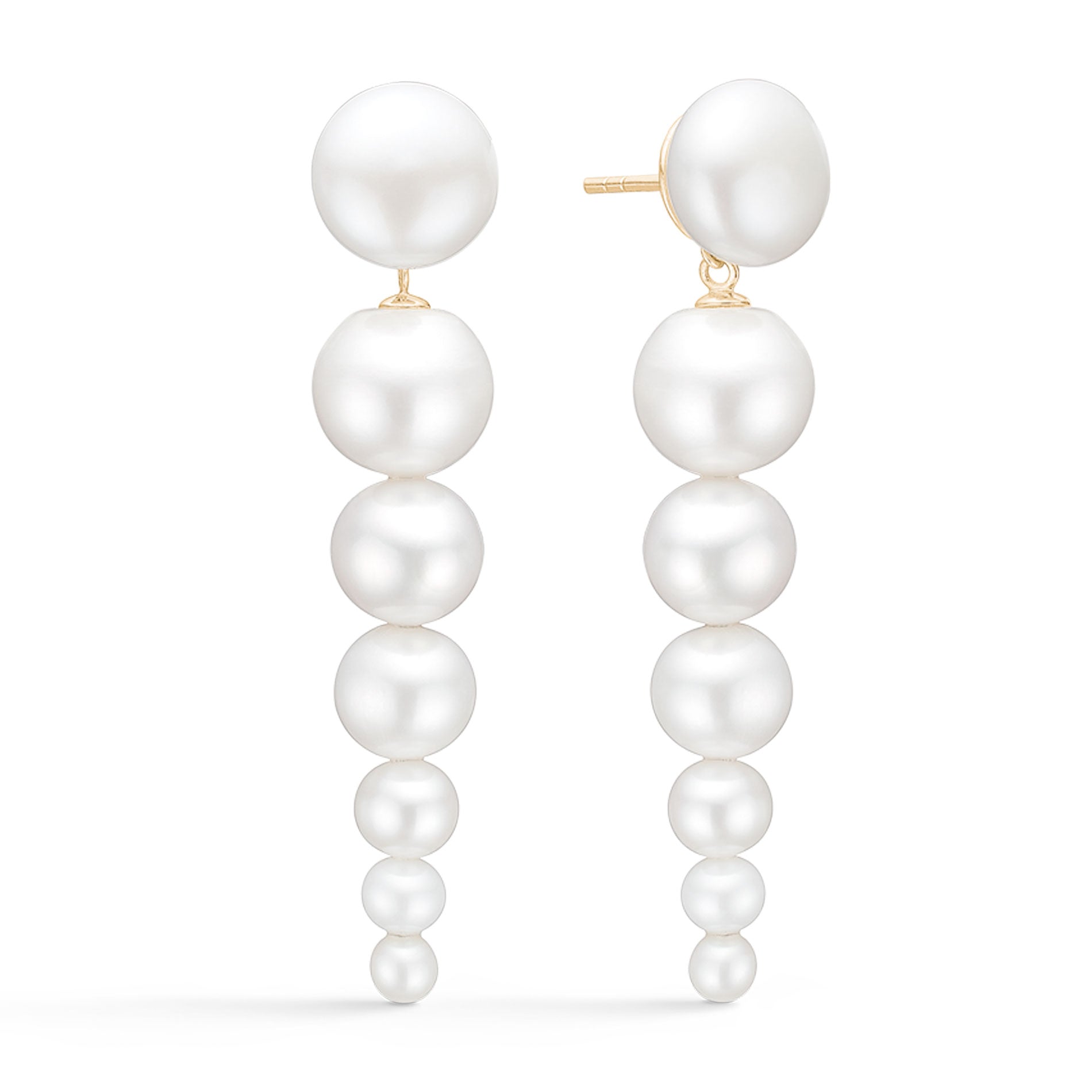 Julie Sandlau øreringe i 14 karat guld med perler