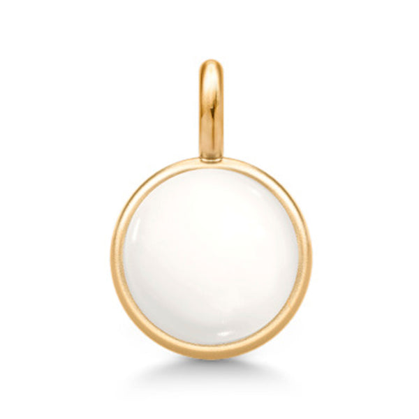 Julie Sandlau Prime vedhæng i 22 karat forgyldt sølv med Ivory Crystal