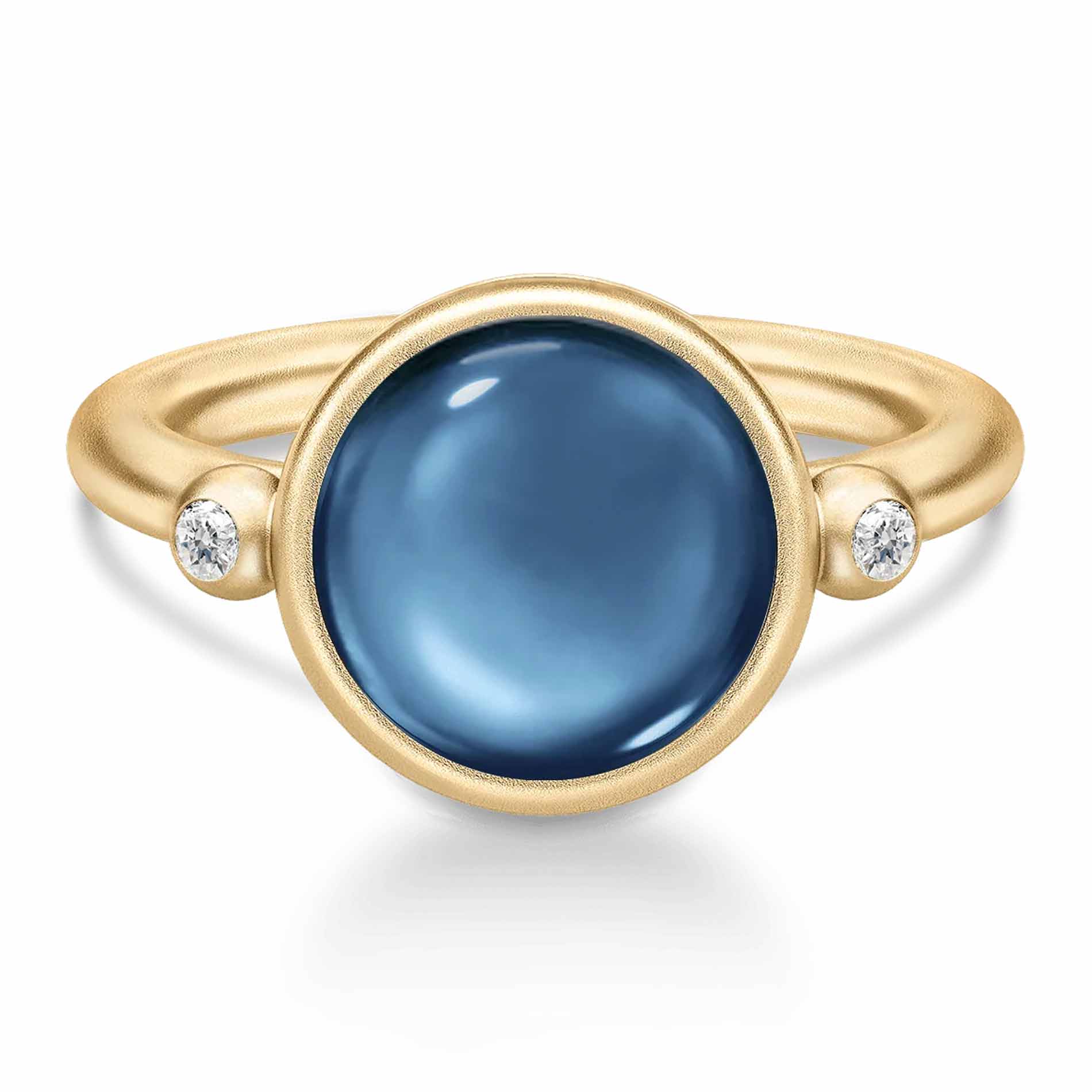 Forgyldt ring med blå sten fra Julie Sandlau