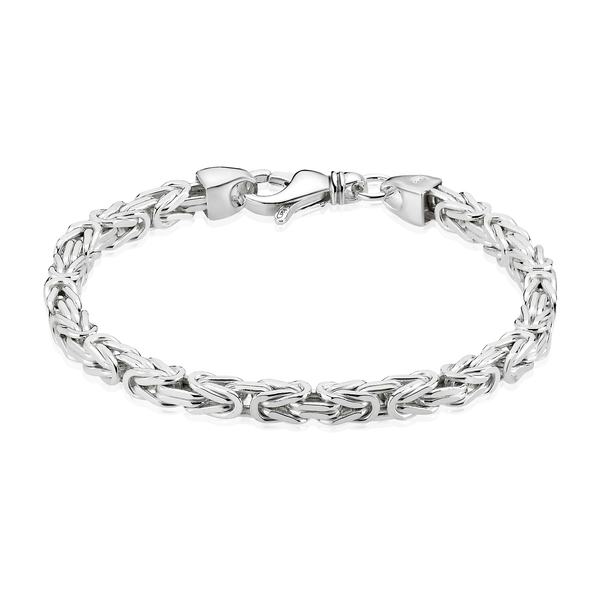 Kongekæde armbånd i 925 sterlingsølv med kraftig kædestruktur