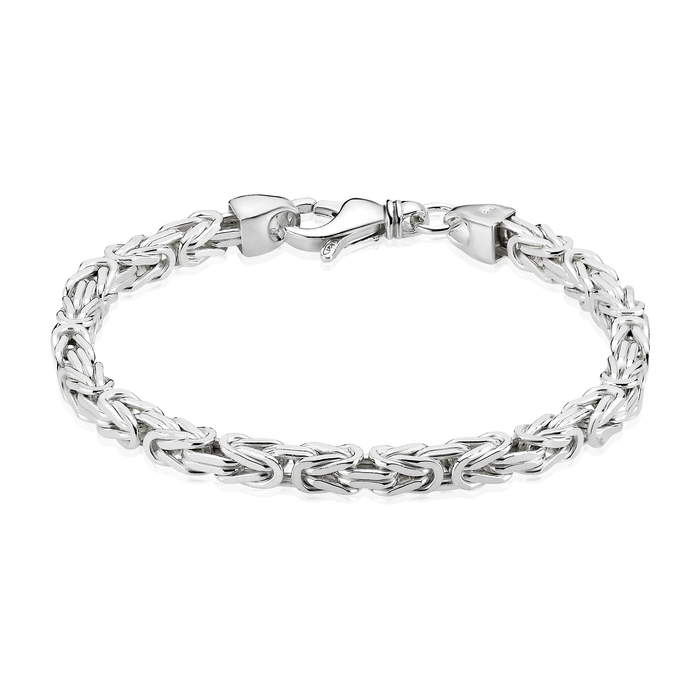 Kongekæde armbånd i 925 sterlingsølv med kraftig kædestruktur