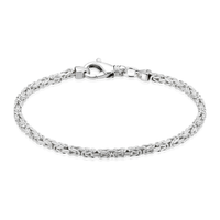 Kongekæde armbånd i sølv med tæt og ensartet design