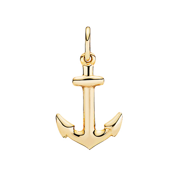 Lund Copenhagen anker vedhæng 17 x 11 mm i 14 kt. guld