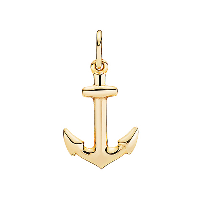 Lund Copenhagen anker vedhæng 17 x 11 mm i 14 kt. guld