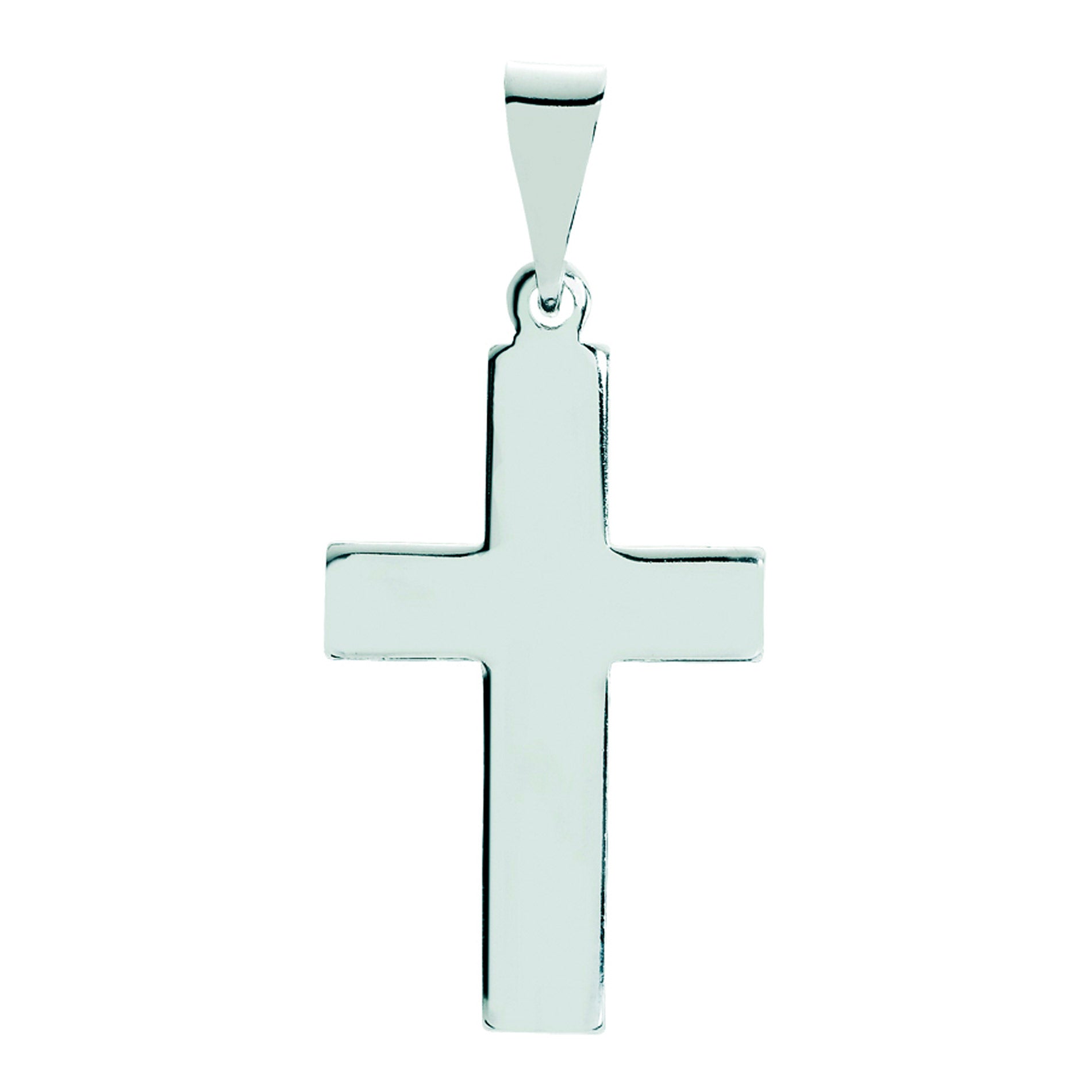 Lund Copenhagen bredt glat kors vedhæng 25x16 mm i 925 sterling sølv