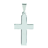 Lund Copenhagen bredt glat kors vedhæng 25x16 mm i 925 sterling sølv
