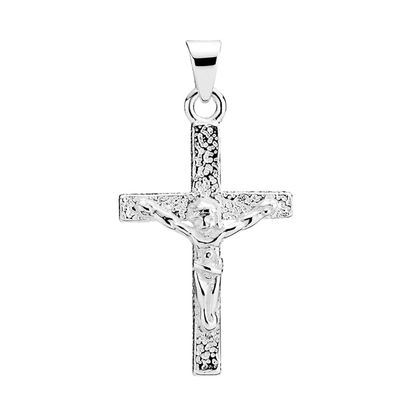 Lund Copenhagen kors vedhæng med Kristus i sterling sølv 20x14 mm