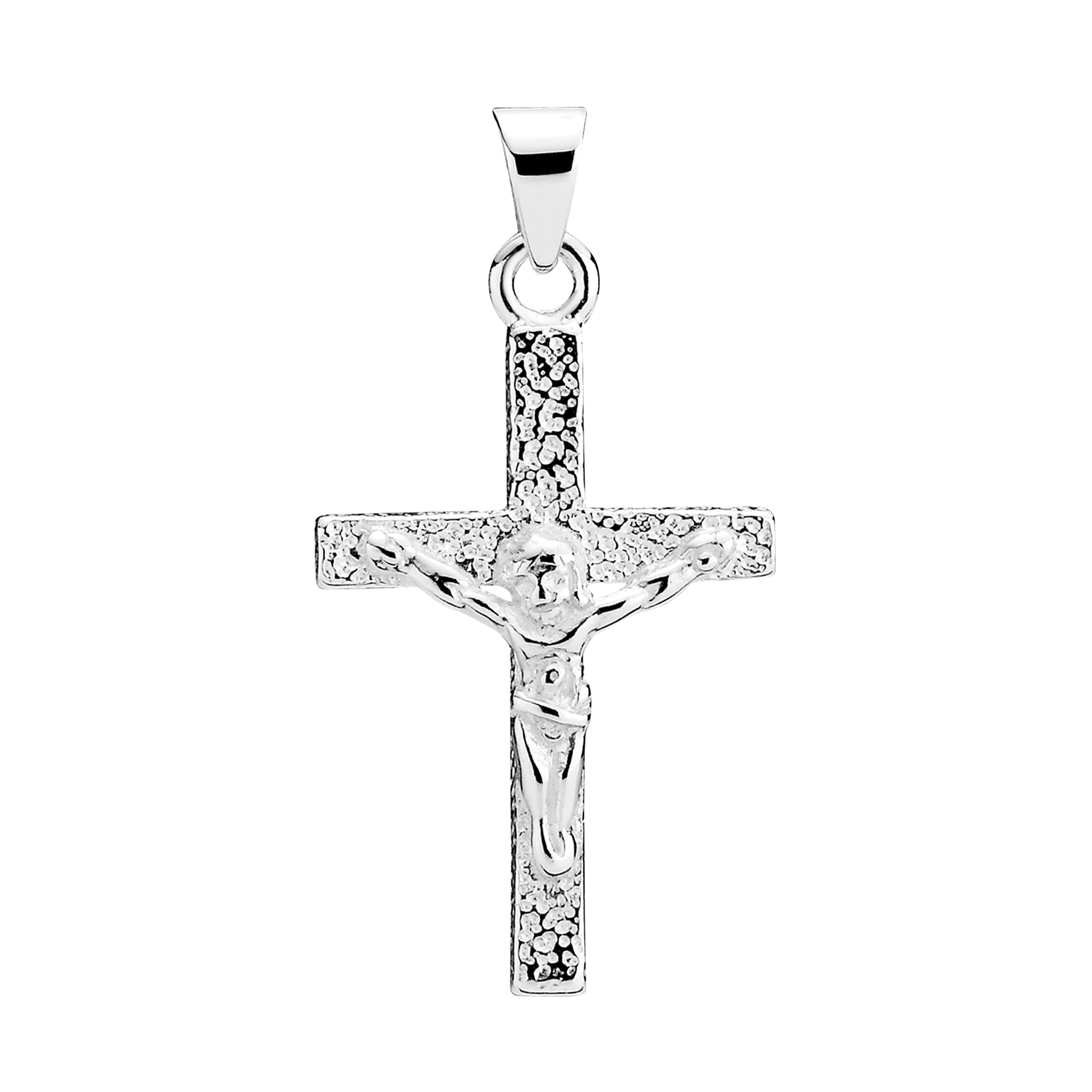Lund Copenhagen kors vedhæng med Kristus i sterling sølv 20x14 mm