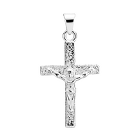 Lund Copenhagen kors vedhæng med Kristus i sterling sølv 20x14 mm