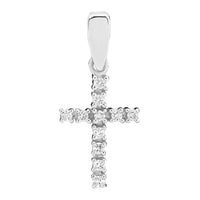 Lund Copenhagen kors vedhæng i 925 sterling sølv 13x9 mm med zirkonia