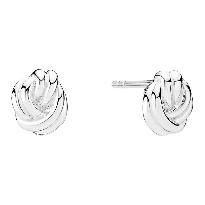 Lund Copenhagen ørestikker med knudemotiv i 925 sterling sølv 8x7 mm