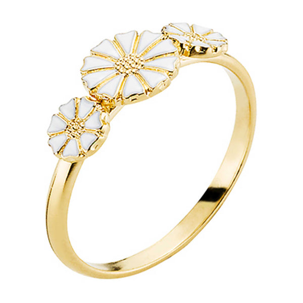 Lund Copenhagen Marguerit ring i forgyldt