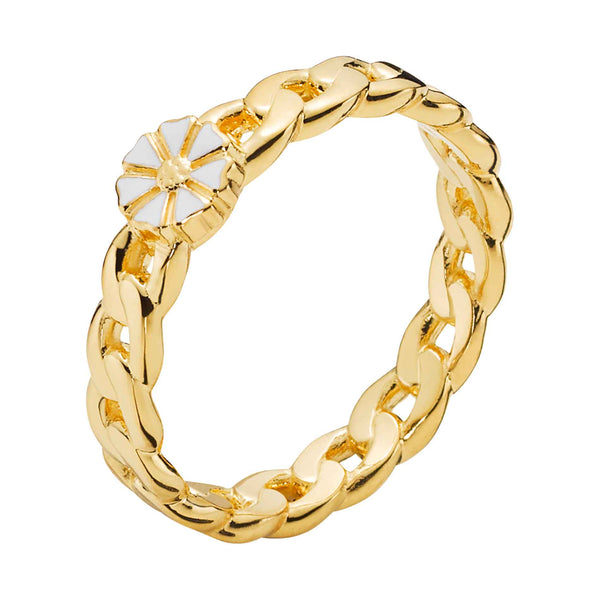 Lund Copenhagen Marguerit Panser ring i forgyldt